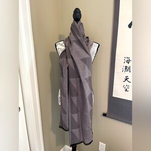 Gallery Seven Soft Brown and Gray Geometric Scarf, for men or women!
